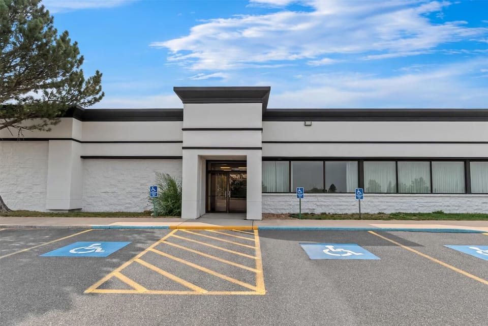 Arrive with ease at a clean, accessible main entrance.
