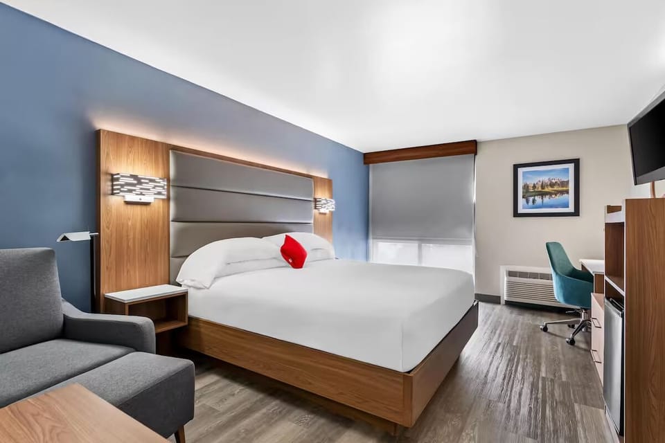 Stretch out on the king bed after a long day.