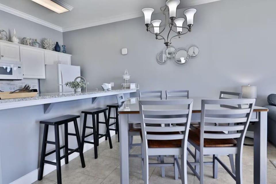 Dining table plus bar seating