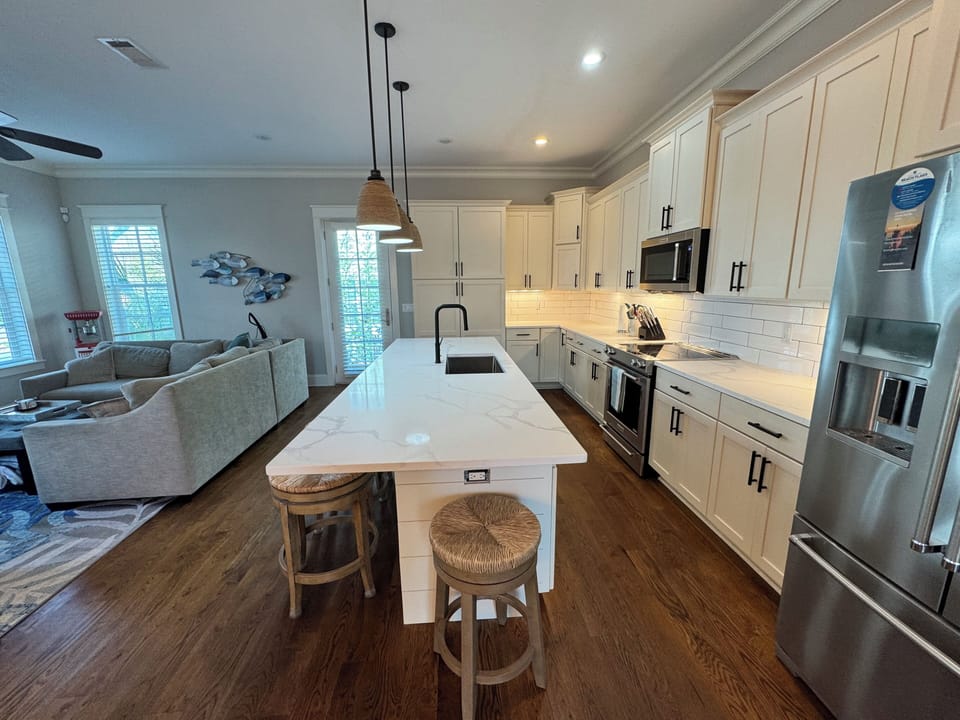Newly remodeled kitchen. Has everything you need to cook and prepare food