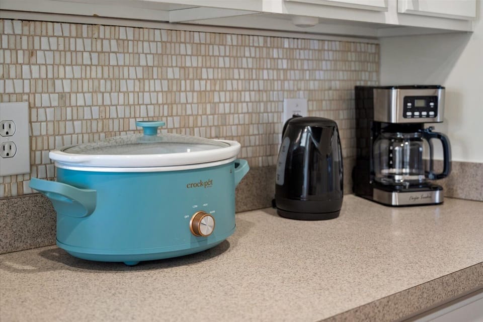 Family size crock pot, tea kettle and coffee maker