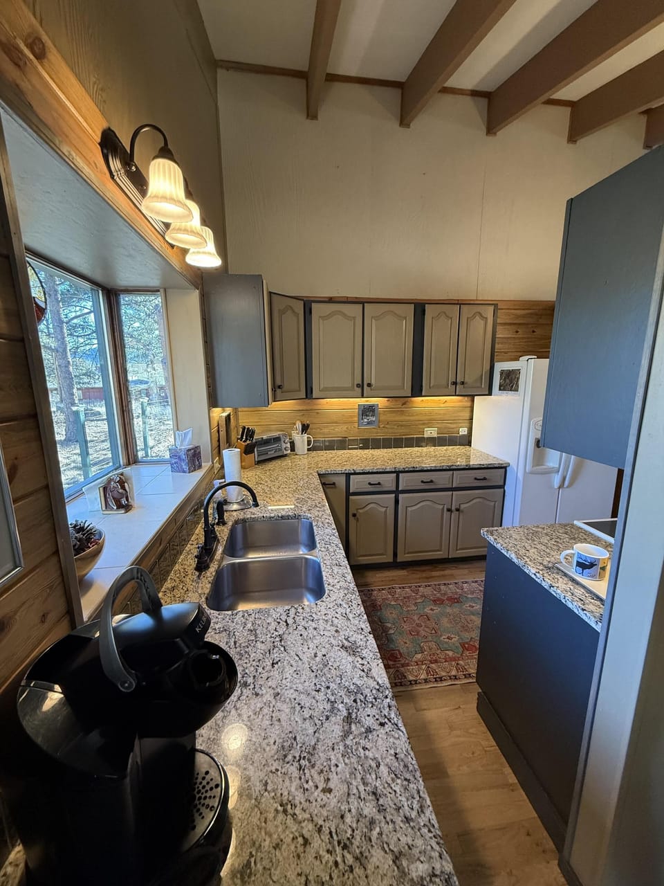 Bright kitchen with rustic charm and modern amenities