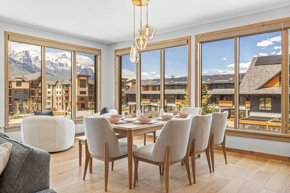 Magnificent views greet you from every angle - through wraparound floor-to-ceiling windows