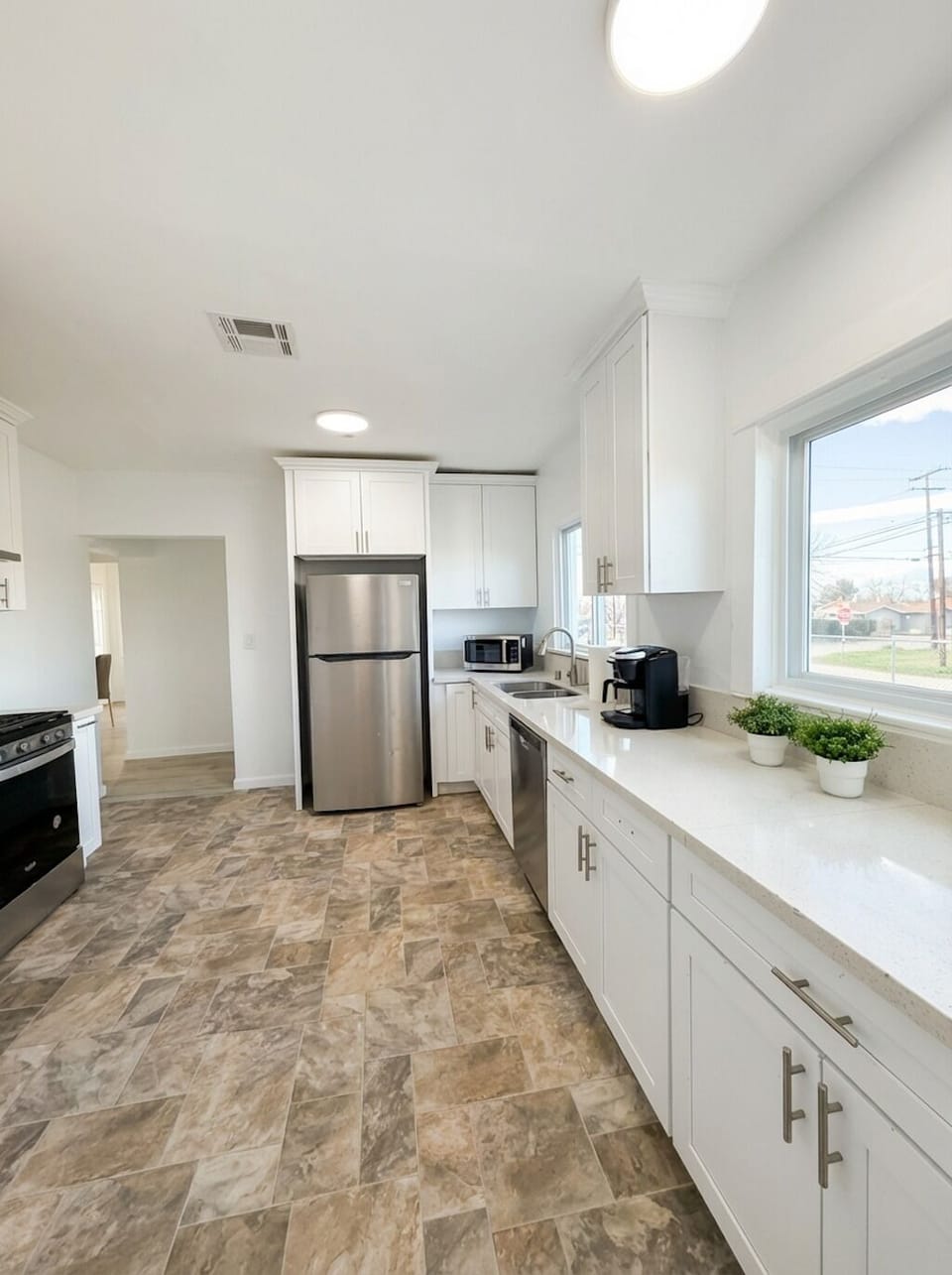 Modern kitchen with full-size appliances and ample counter space