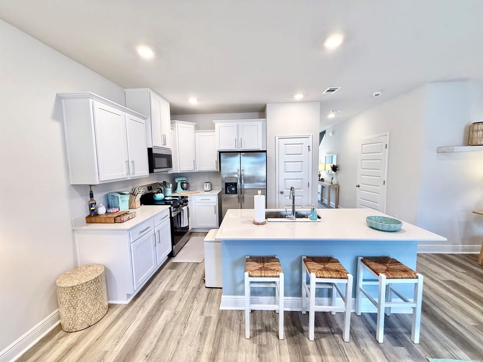 View of the kitchen area from the great room