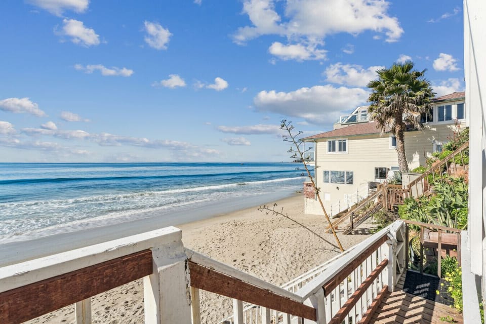 Expansive ocean views from the upper balcony overlooking St. Anne’s Beach.