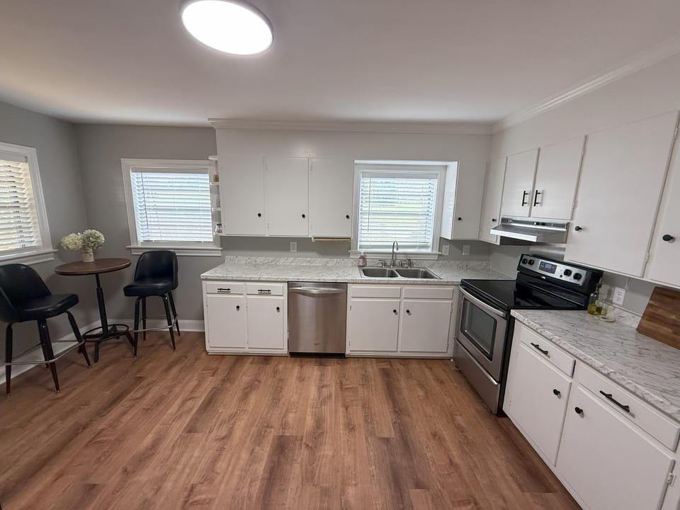 Large, well stocked kitchen