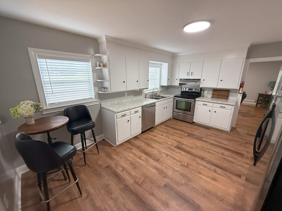 Large, well stocked kitchen