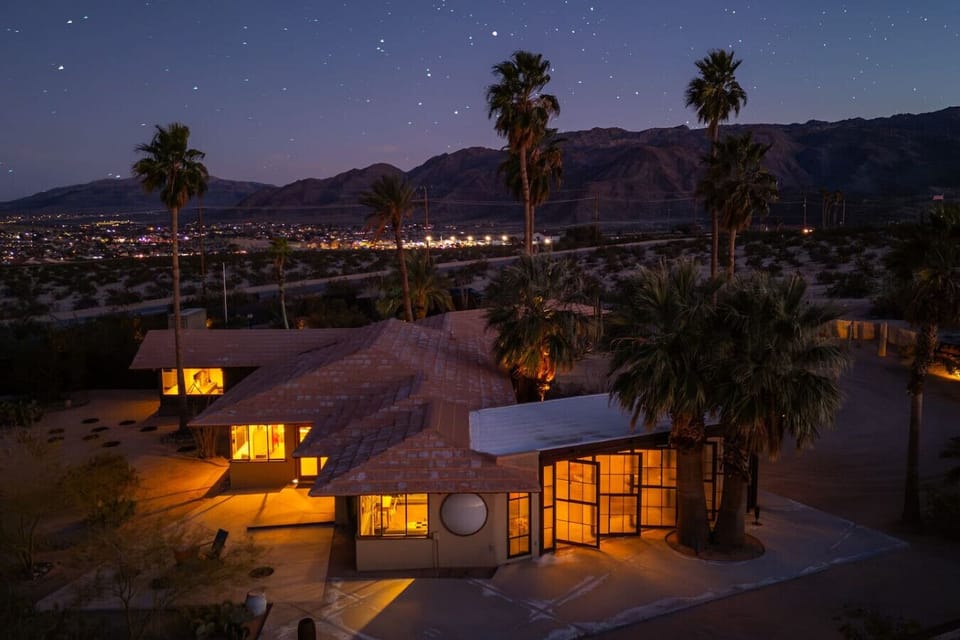 As the stars appear, your private desert oasis begins to shine.