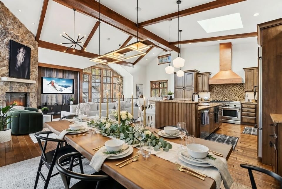 Long Table Evenings — A warm dining space designed for laughter, shared meals, and stories that stretch into the night. ✨🍽