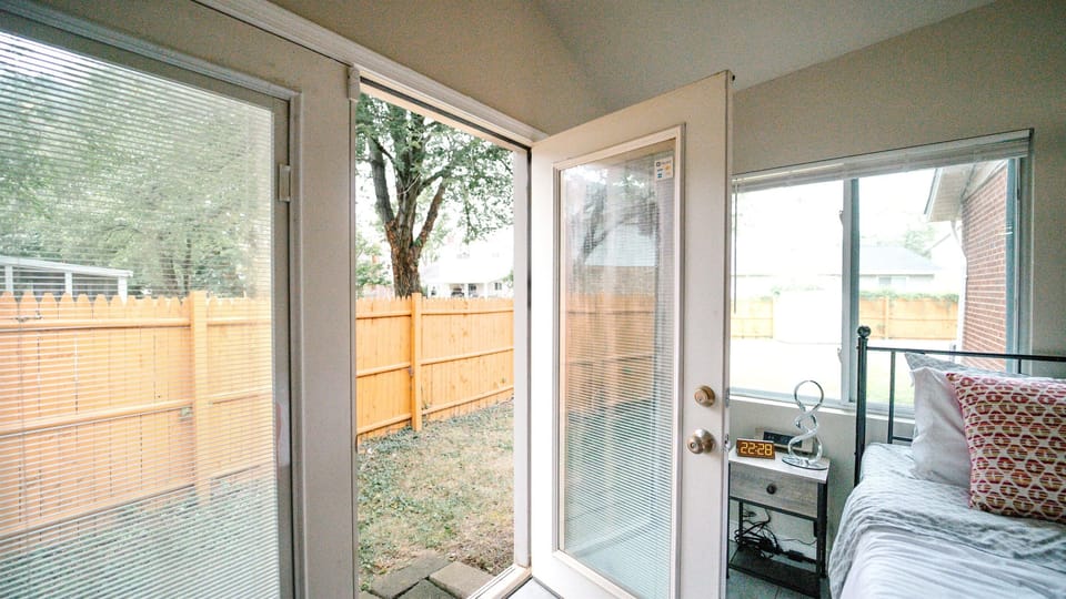 1 Twin bed - Sleeps 1. Access to backyard.