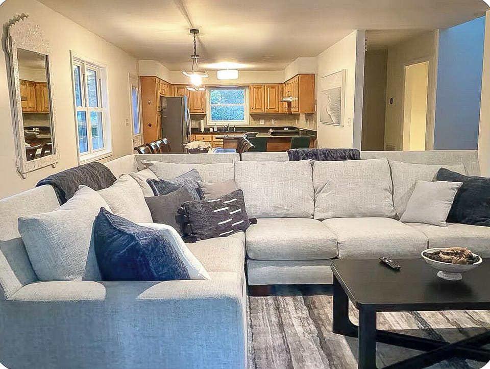 Family room with ample seating.