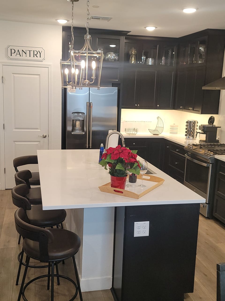 Kitchen island seats 3