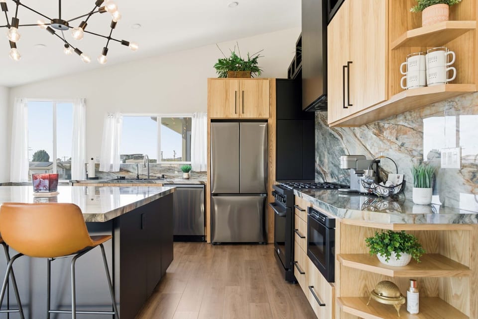 Amazing kitchen with drawer microwave