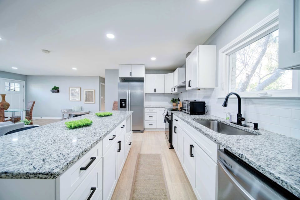 Fully equipped kitchen with modern appliances and everyday essentials