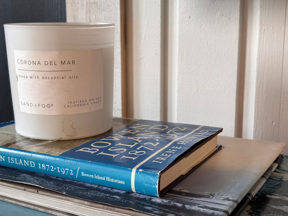 This cabin has been in our family for 100 years. Pick through books about Bowen Island and feel the history of this place at the edge of the sea.