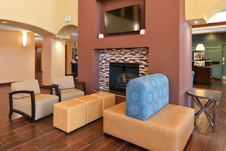 Settle in by the fireplace for a cozy evening break.