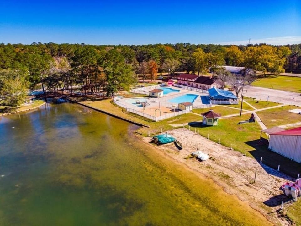 Aerial view of the property