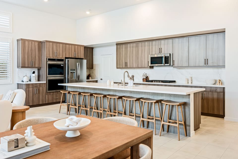 Kitchen with space for everyone to pull up a stool.