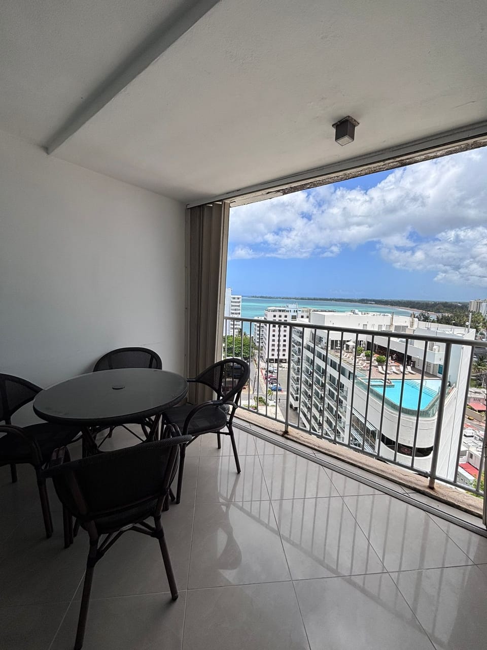Balcony outside table. great to do some work or just relax.