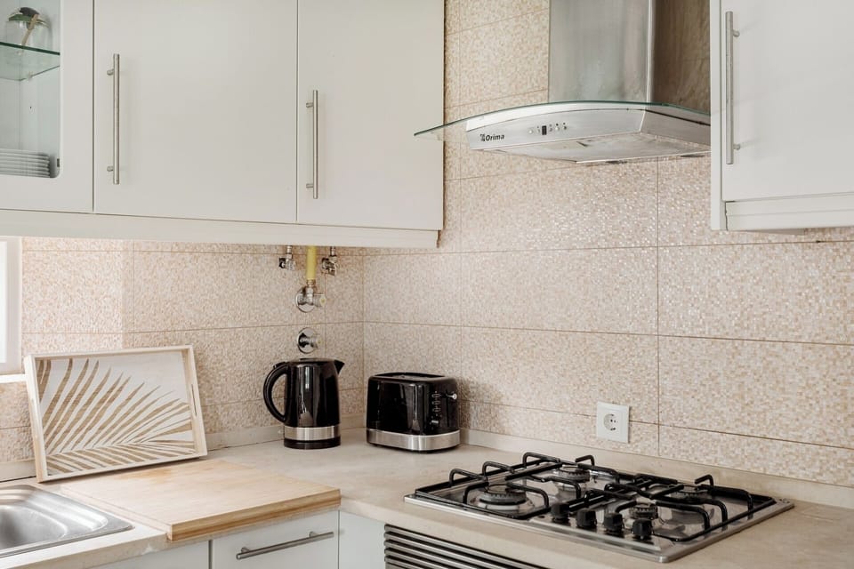Functional and fully equipped kitchen for family use.