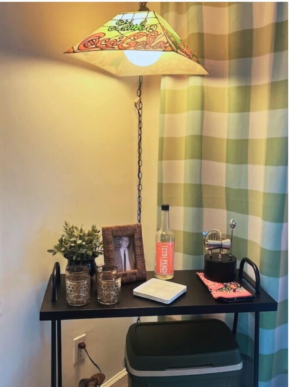 We have a cocktail set as well as a cooler available for your use. 