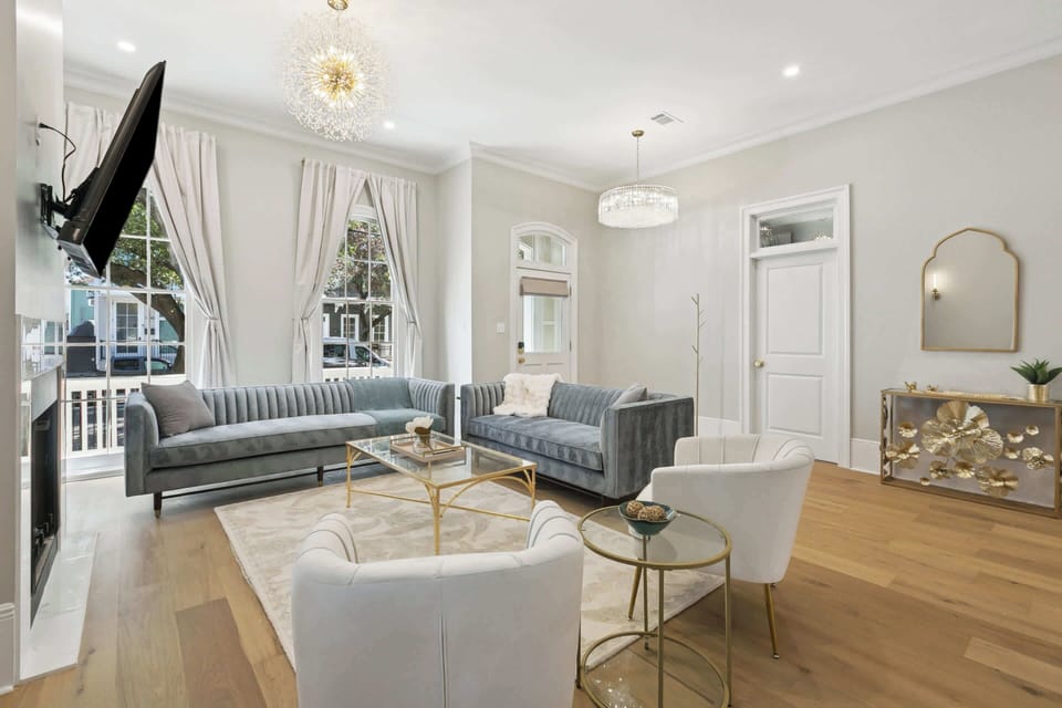 Formal Living Room with 65" Smart TV