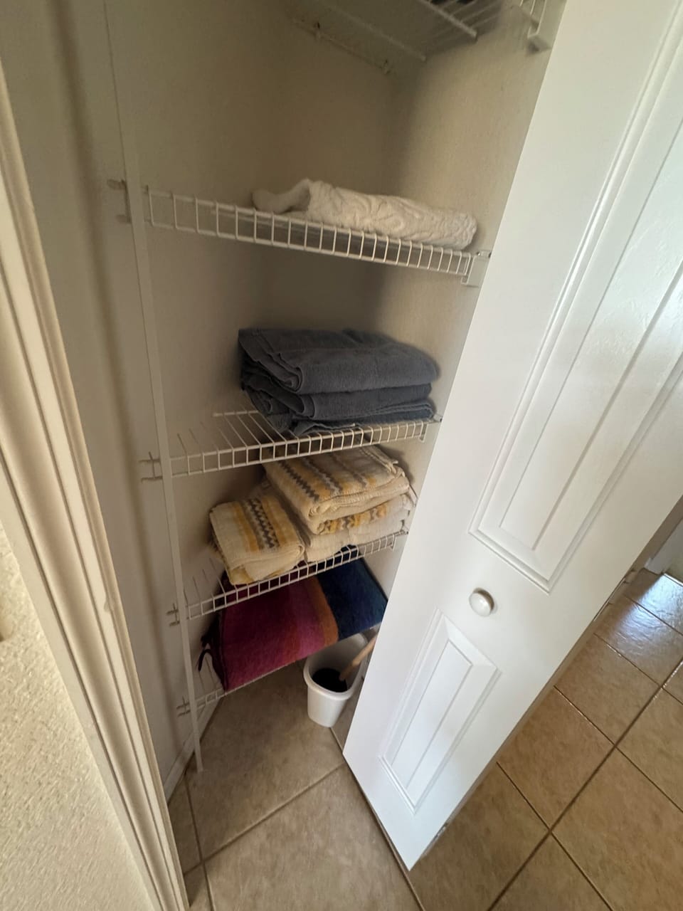 Extra towels and bedding