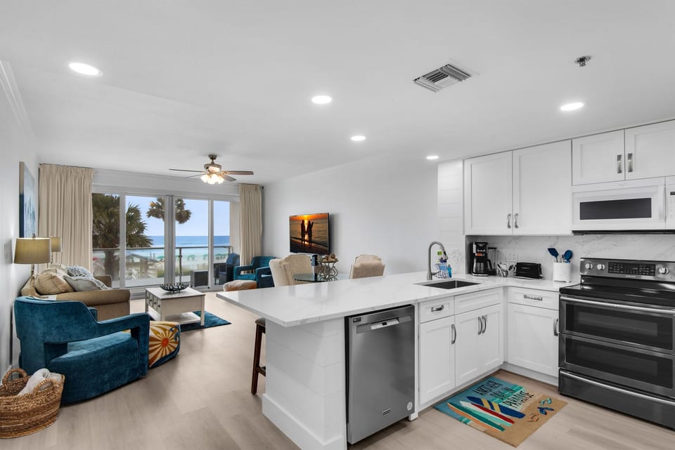 Open kitchen and living space