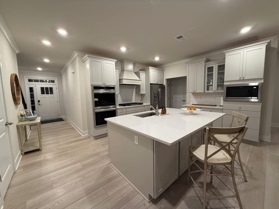 A large island brings everyone together to cook, laugh and make memories