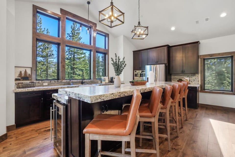 Open concept fully stocked gourmet kitchen