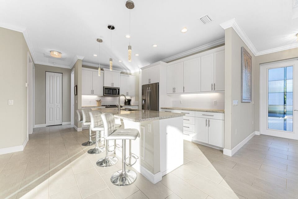 Open kitchen layout ideal for entertaining