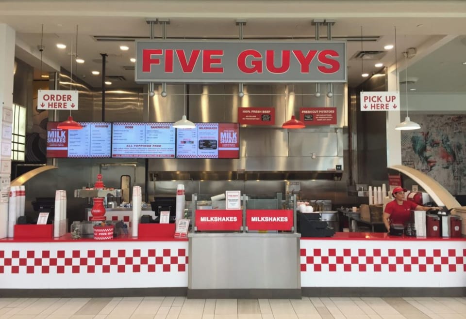 Get your burger craving satiated at Five Guys