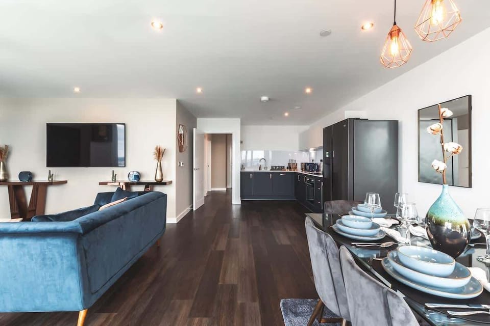 Wonderful open-plan living and dining area, offering plenty of space.