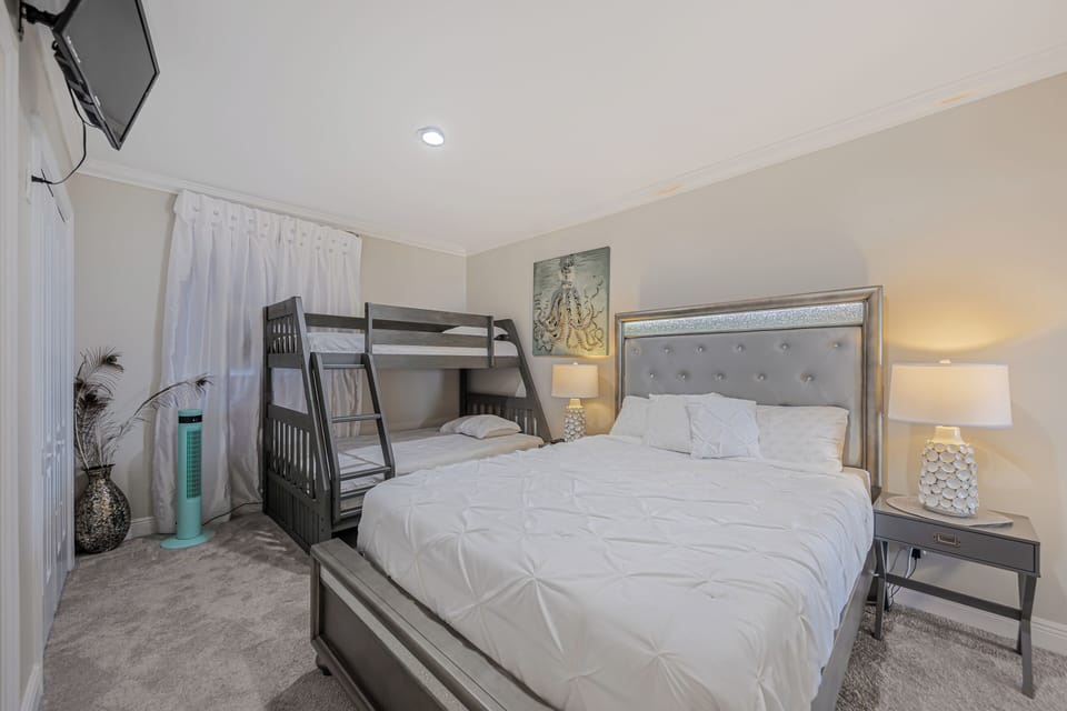 4th Bedroom with a Queen and additional Twin Bunkbed