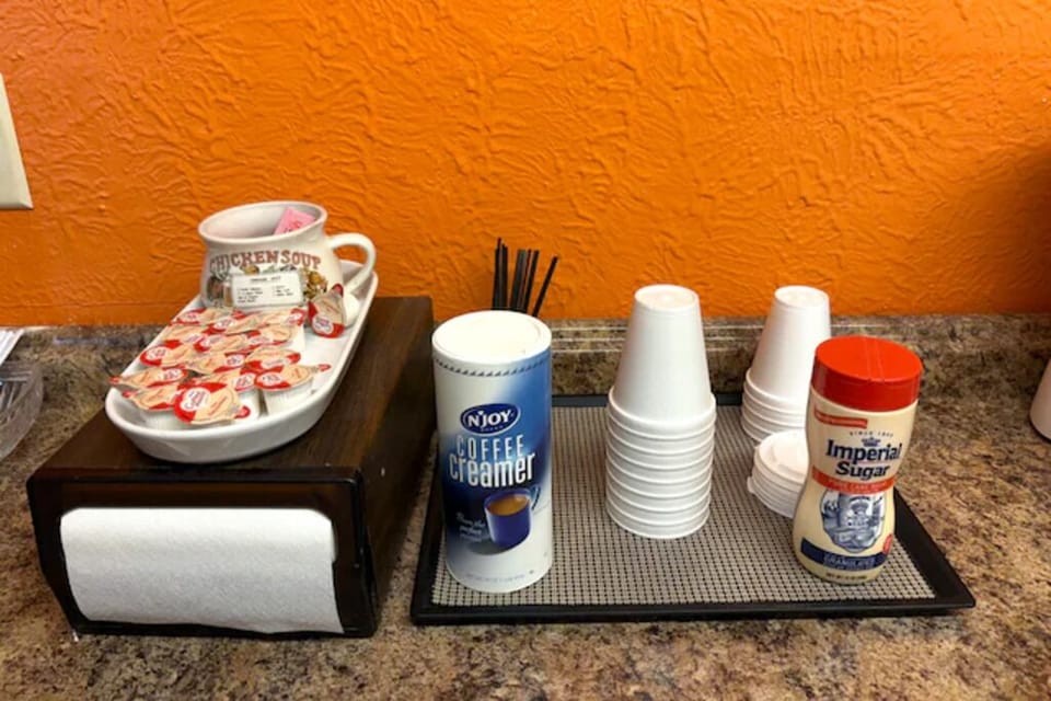 Customize your cup with creamers, sugar, and to-go cups.