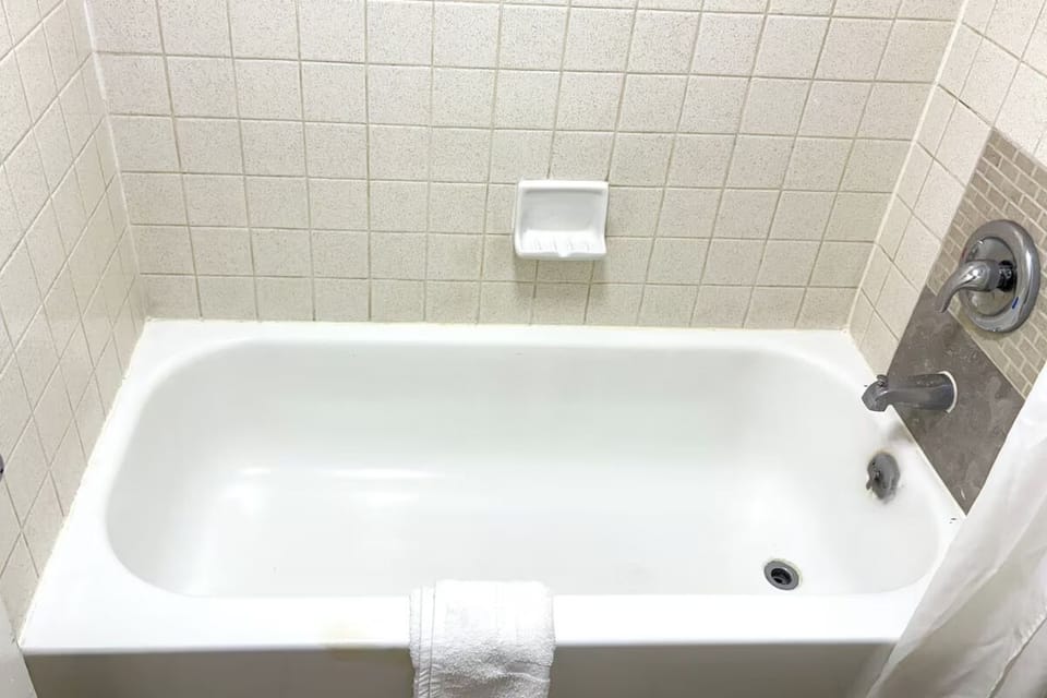 Soak and relax with a clean tub-shower after long days.