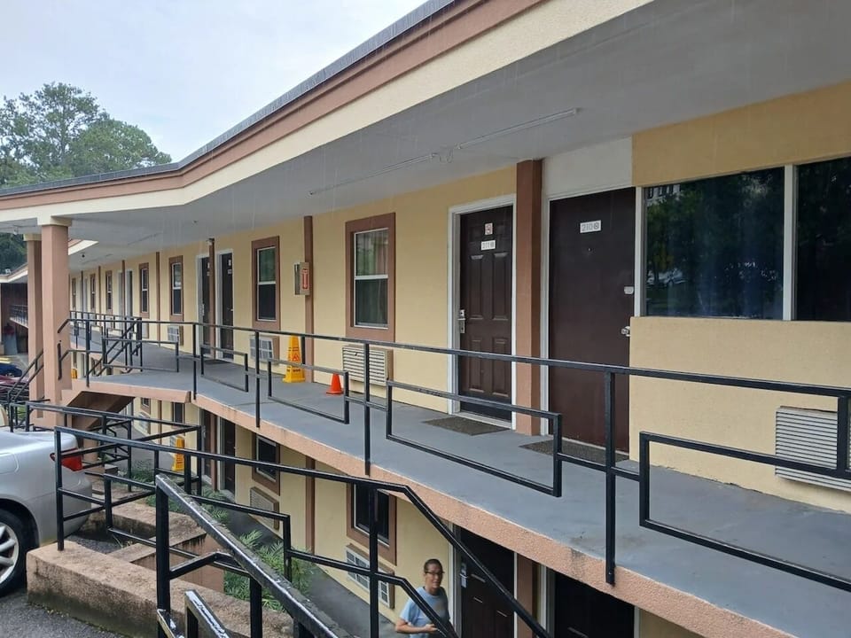 Walk easily along exterior corridors with straightforward room access.