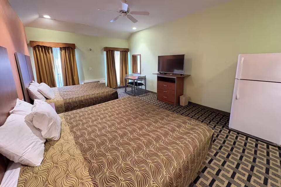 Unwind in a bright, spacious room with two cozy beds