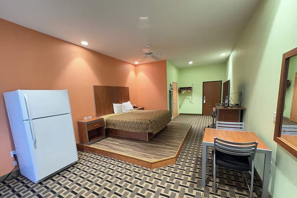 Feel at home in an airy room with simple, practical comforts