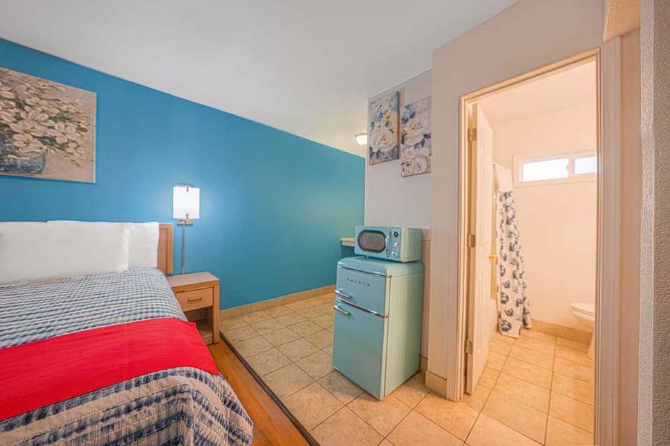 Freshen up easily with the bathroom just steps away.