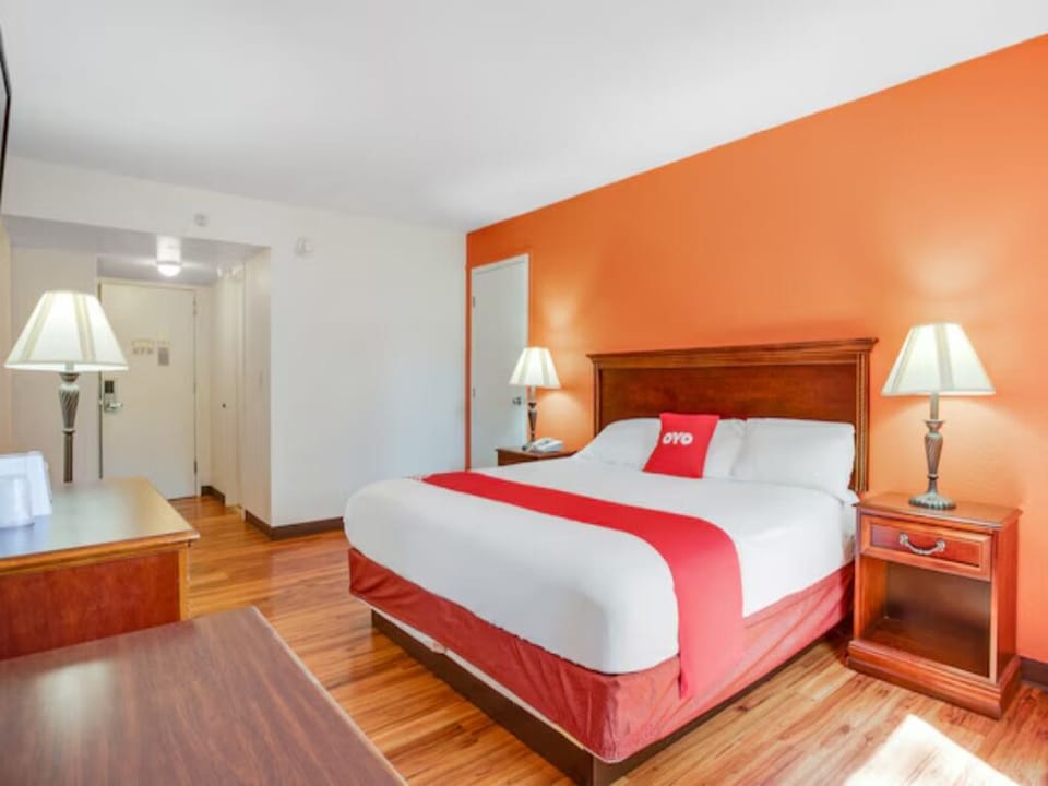 Stretch out and relax in a tidy, well-lit sleeping space.