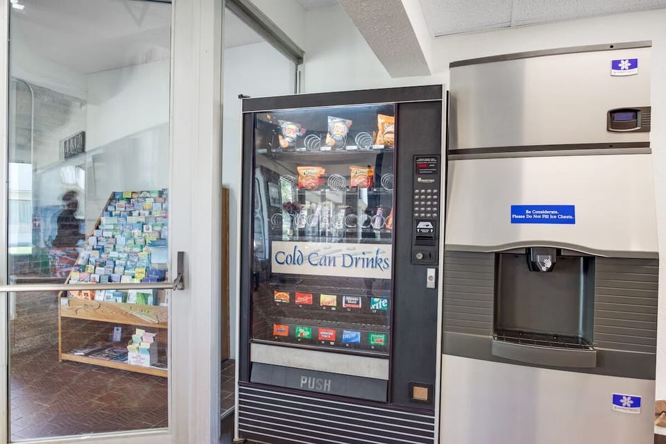 Grab cold drinks and snacks anytime from convenient vending.