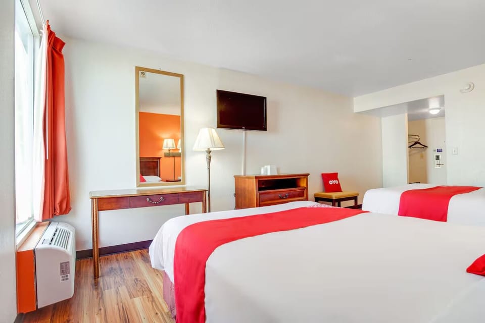 Relax together with roomy layout, TV entertainment, and easy seating.