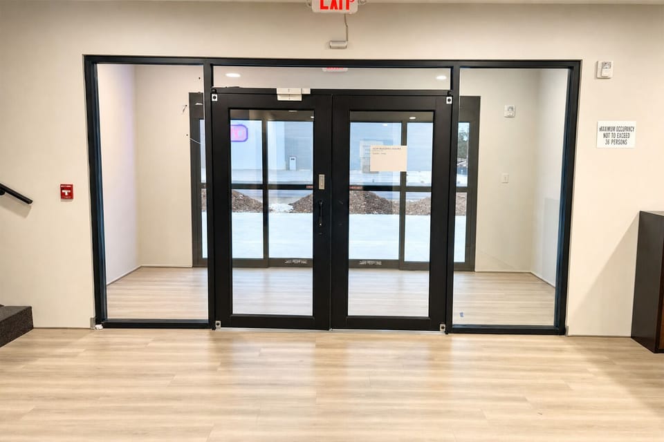 Enter with ease through wide, well-lit front doors.