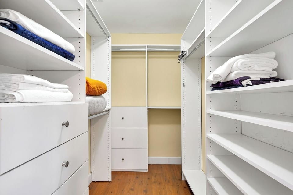 Walk-in closet to meet all your storage needs. 