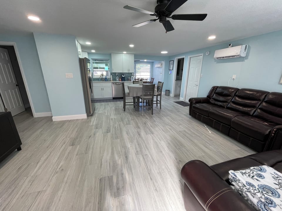 Living room and kitchen
