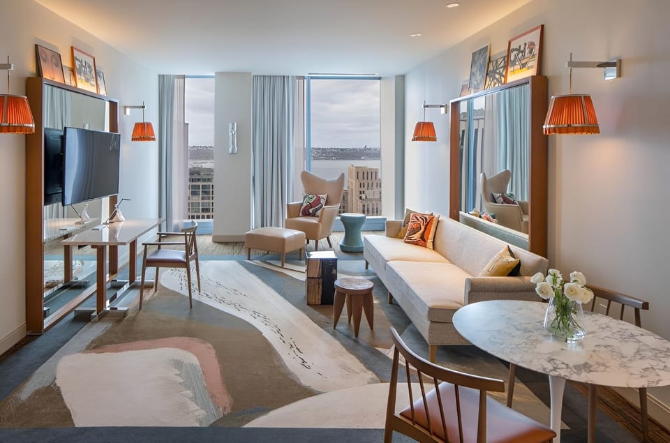 Gather comfortably in a stylish suite made for relaxing.