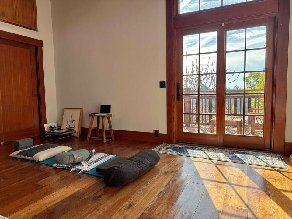 Office with room for workout area and deck