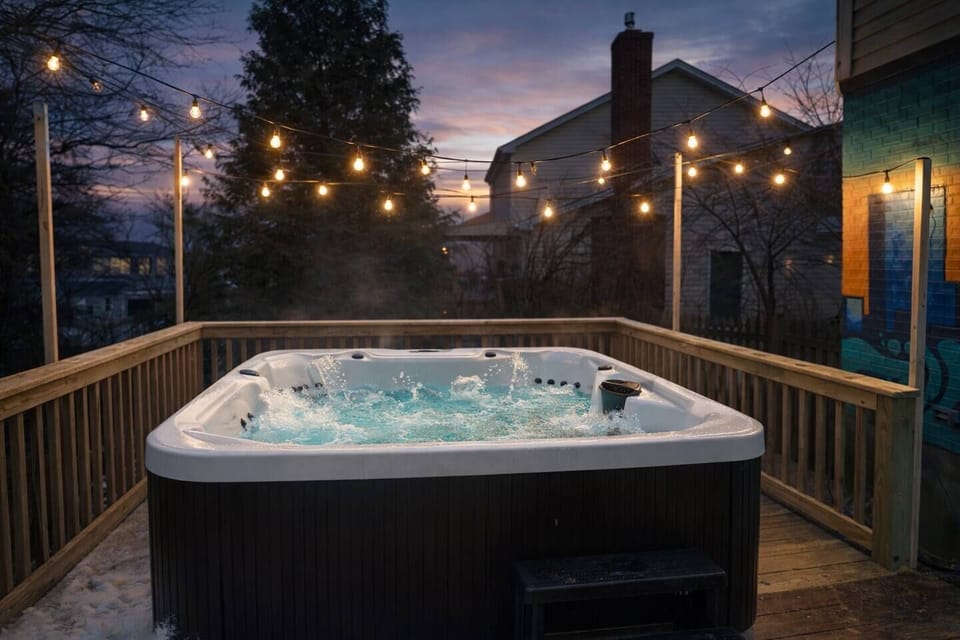 Outdoor spa tub